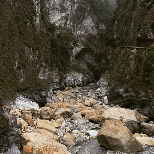 High energy river erosion in Taiwan