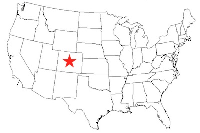 Outline map of Colorado