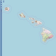 Geo Map of Hawaii.