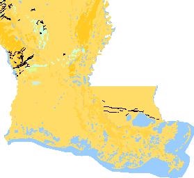 Geo Map of Louisiana