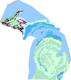 Michigan Geo Map.