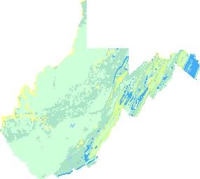 Geo Map of West Virginia.