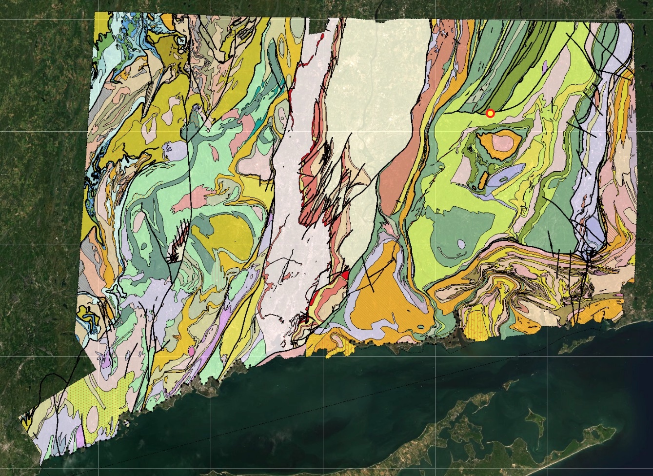 Bedrock Map of CT.