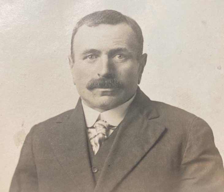 Mugshot of Fritz Steinmeyer, reported to have built the pavilion.